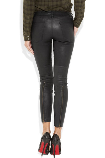 Tough Guy Leather Pants - Black